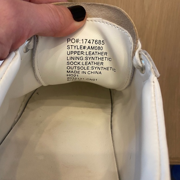 J. Crew white and gold leather Saturday sneakers, size 9 - Picture 7 of 7